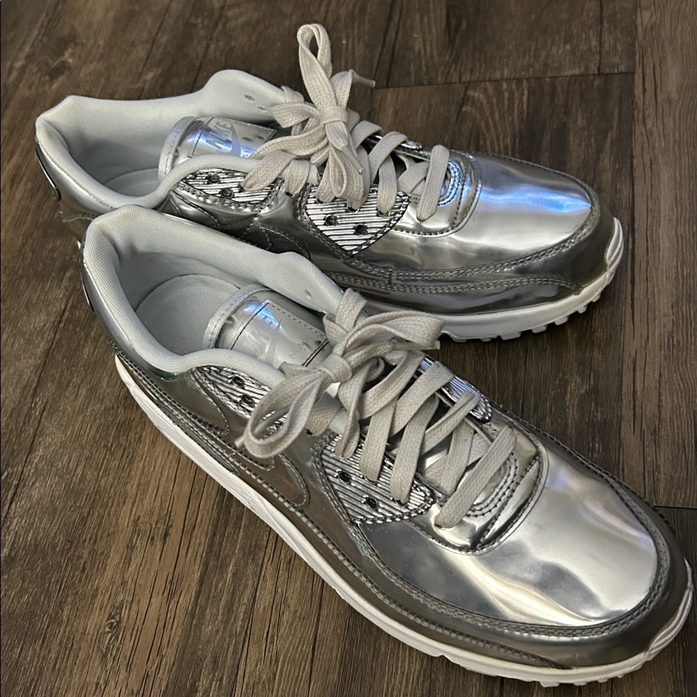 Nike Silver Metallic Max Sneakers